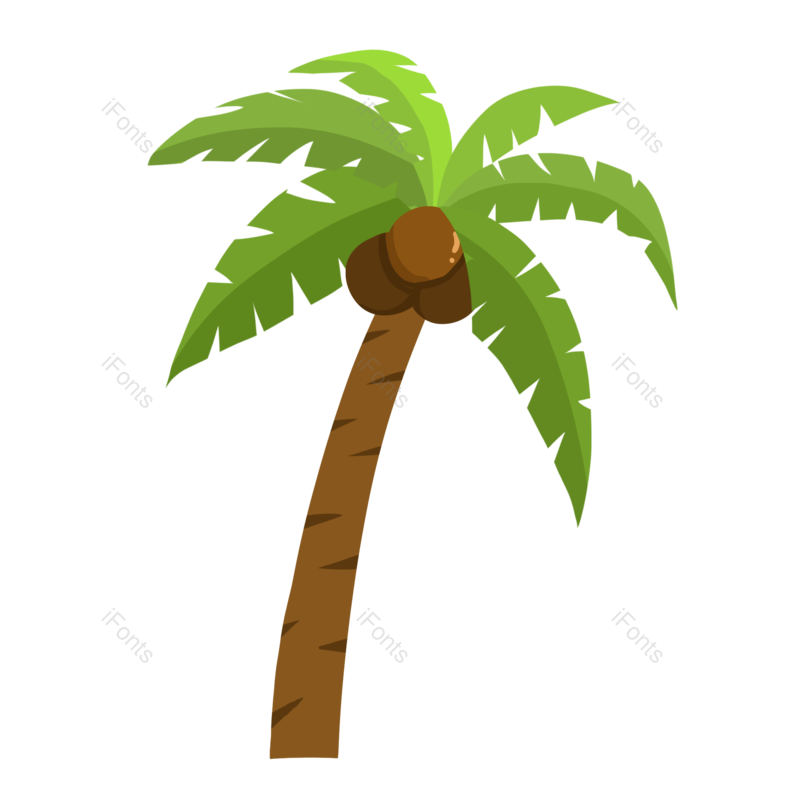 卡通图片,夏天元素,海边PNG,椰子免抠素材